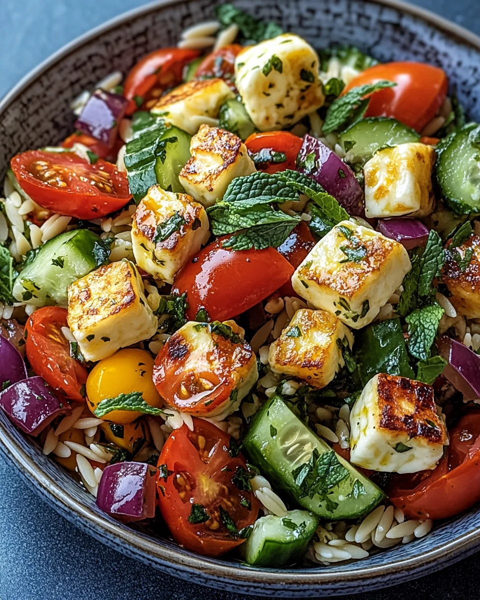 Kritharaki-Salat mit Halloumi-Croutons 21 Kritharaki-Salat