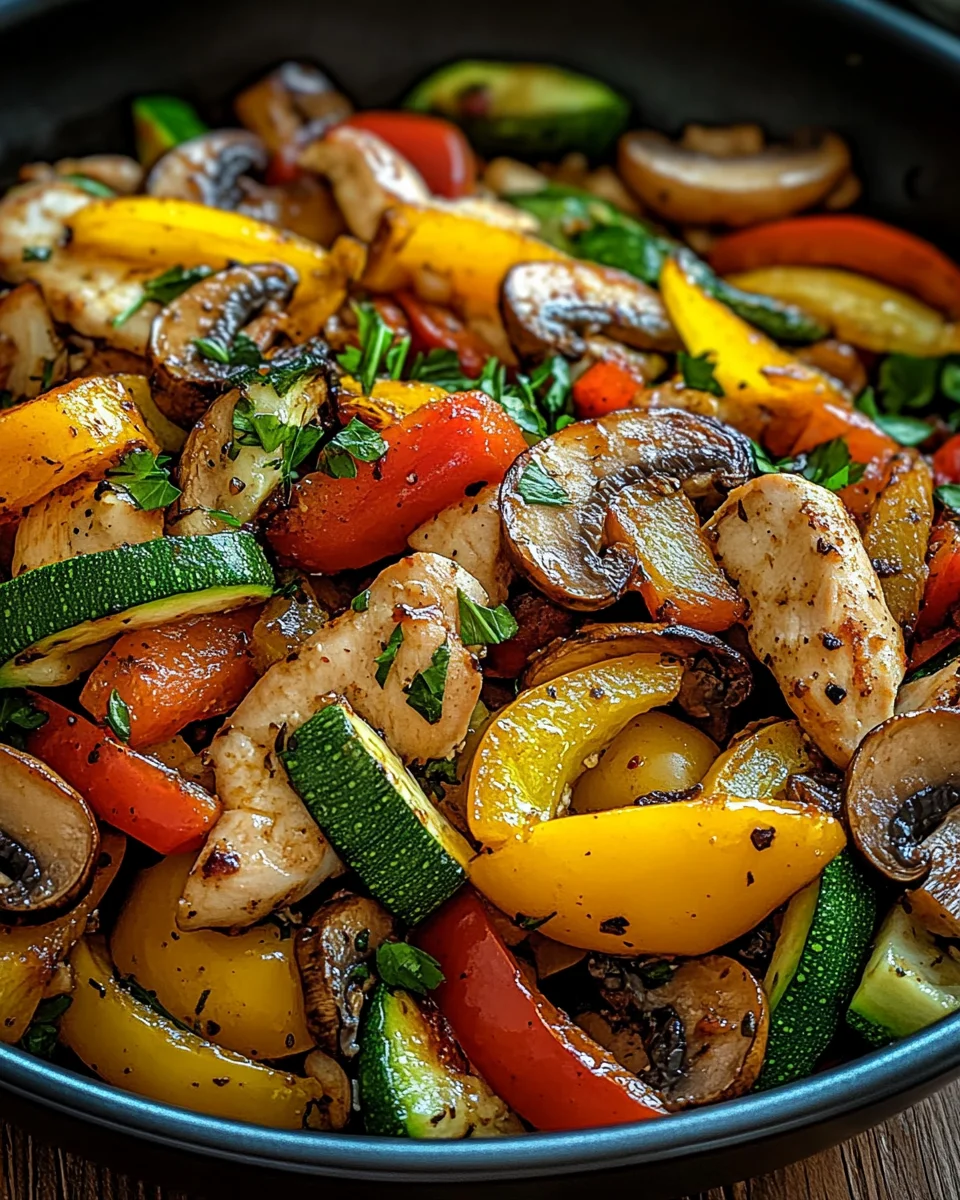 Low-Carb Gemüsepfanne mit Geflügel 25 Low-Carb