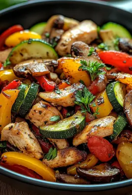 Low-Carb Gemüsepfanne mit Geflügel