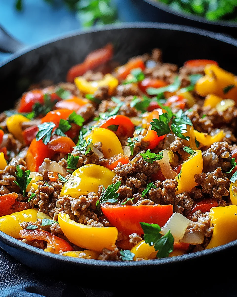 Low Carb Paprikapfanne mit Hackfleisch 21 Low