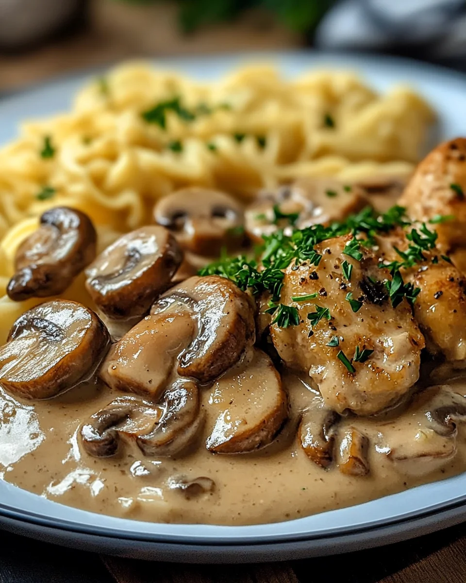Medaillons in Champignon Rahmsoße mit Spätzle 26 Medaillons