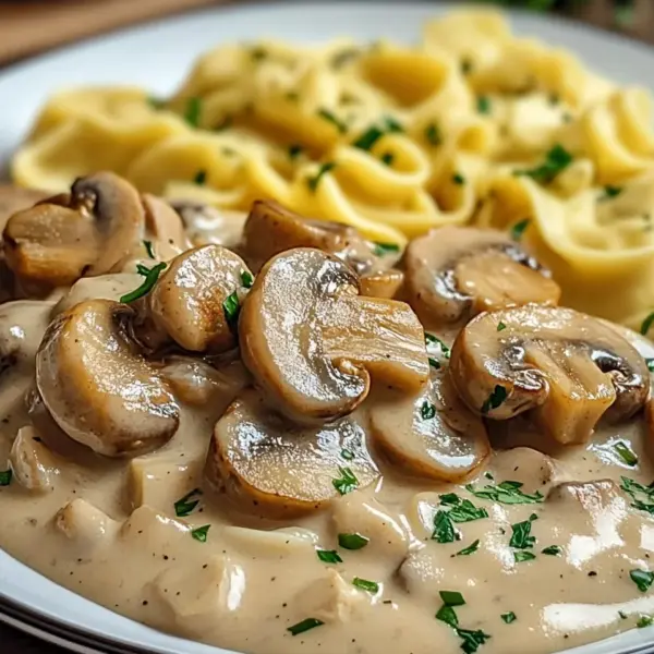 Medaillons in Champignon Rahmsoße mit Spätzle
