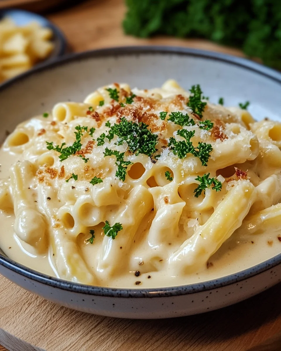 Nudeln in Käse Sahne Soße