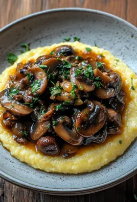 Pilzragout auf Parmesan-Polenta