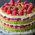 Pistazien-Himbeer-Torte mit Mascarpone-Creme