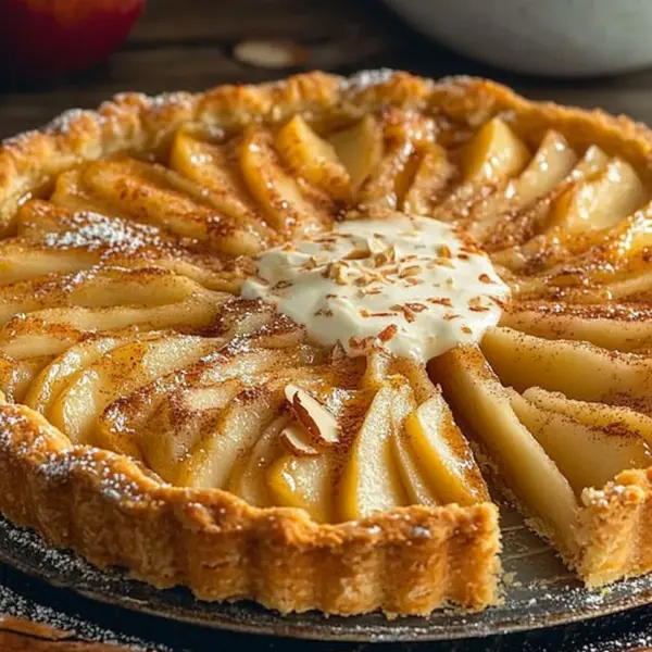 Saftige Apfeltarte mit Rahmguss