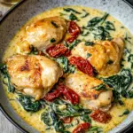 Spinat Parmesan H&auml;hnchen