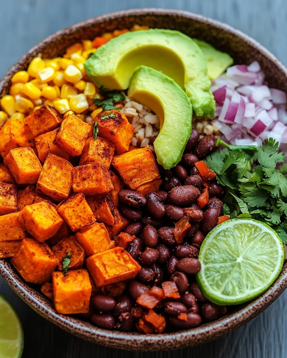 Süßkartoffel Burrito Bowl 20 Süßkartoffel