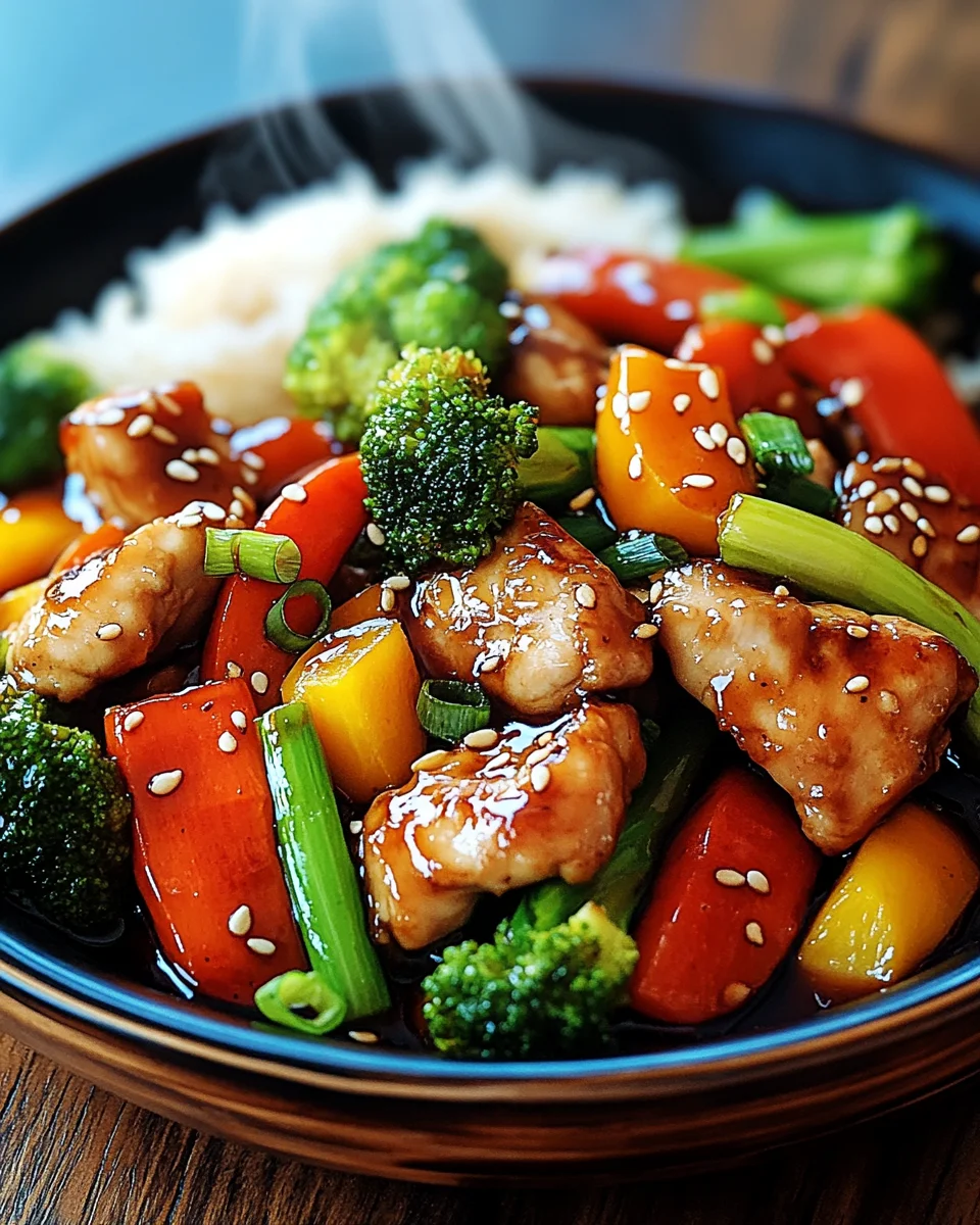 Teriyaki-Hähnchen mit Gemüse 20 Teriyaki-Hähnchen