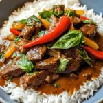Thail&auml;ndisches Rindfleisch mit roter Curryso&szlig;e