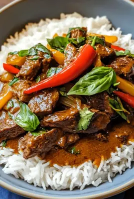 Thailändisches Rindfleisch mit roter Currysoße 19 Thailändisches Rindfleisch mit roter Currysoße