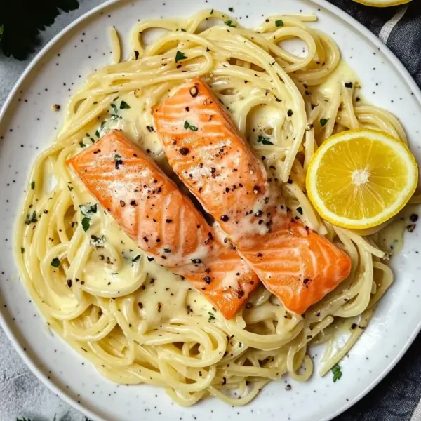 Zitronen Lachs Pasta