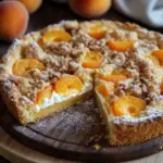 Aprikosenkuchen mit Quark und Streuseln