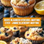 Beste Blaubeer-Streusel-Muffins ever - Jumbo Blueberry-Muffins 24 Pinterest Hidden Image