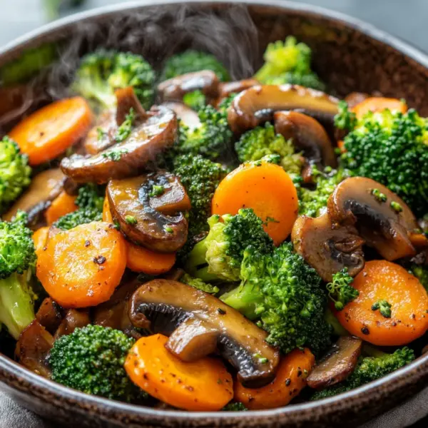 Champignon-Brokkoli-Karotten-Pfanne