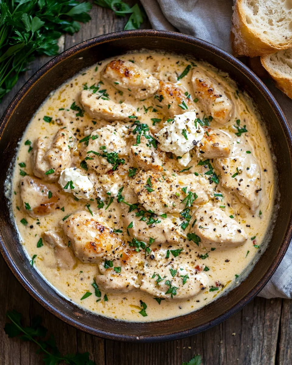 Cremiges Parmesan-Hühnchen mit Frischkäse 22 Cremiges