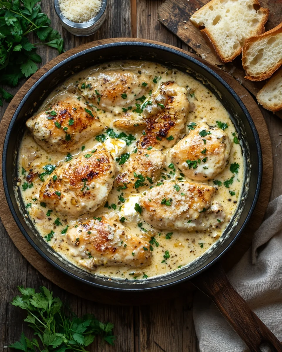 Cremiges Parmesan-Hühnchen mit Frischkäse 24 Cremiges Parmesan-Hühnchen mit Frischkäse
