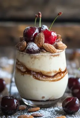 Cremiges Zimtparfait mit gebrannten Mandeln und Kirschen 29 Cremiges Zimtparfait mit gebrannten Mandeln und Kirschen