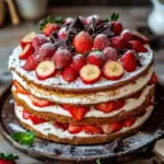 Erdbeer-Stracciatella-Bananen-Torte