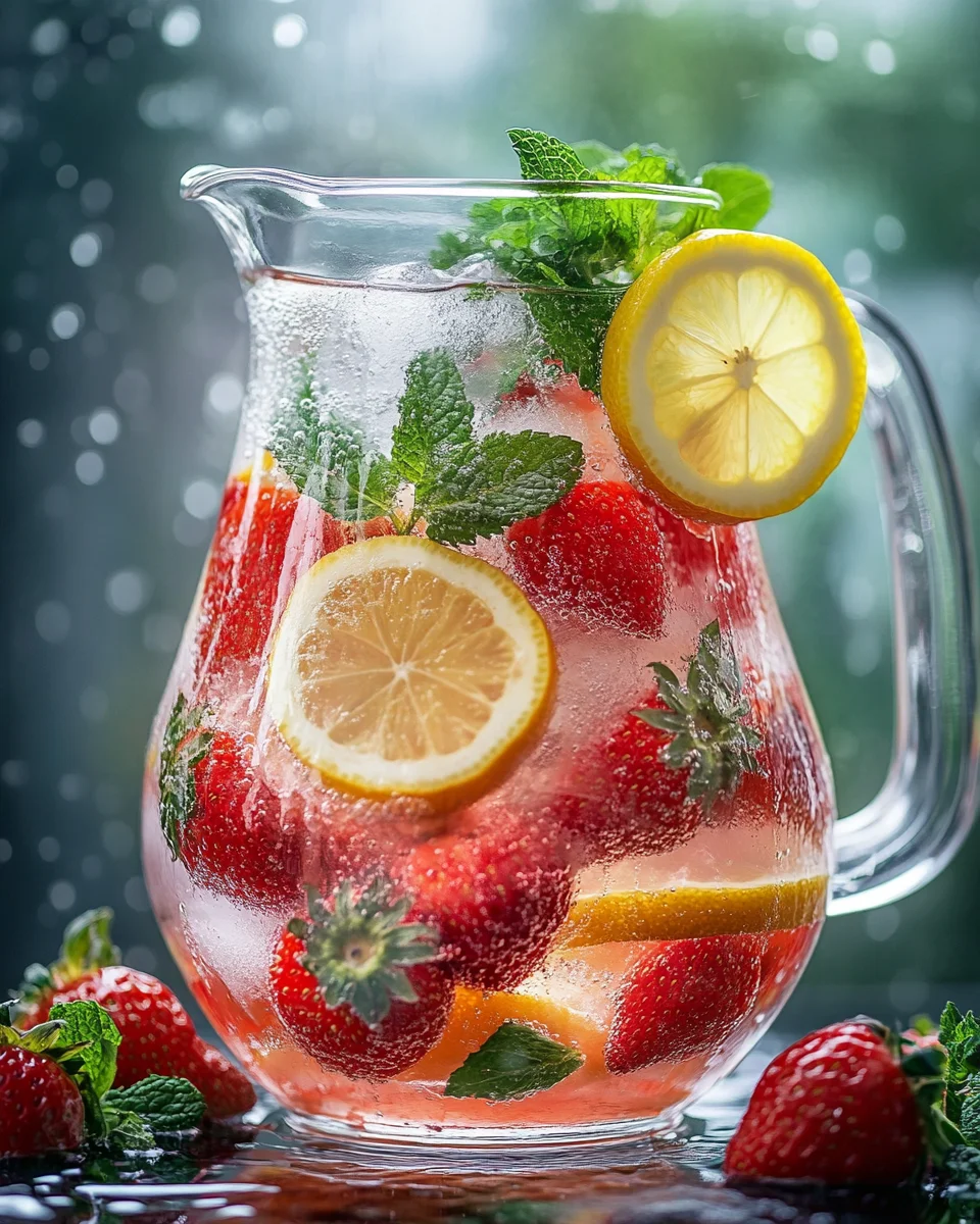 Erdbeer-Zitronen-Limonade selber machen ohne Zucker 16 Erdbeer-Zitronen-Limonade