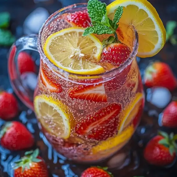 Erdbeer-Zitronen-Limonade selber machen ohne Zucker
