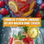 Erdbeer-Zitronen-Limonade selber machen ohne Zucker 15 Pinterest Hidden Image