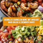 Gegrillte Garnelen Bowl mit Avocado Mais-Salsa & Cremiger Sauce 18 Pinterest Hidden Image