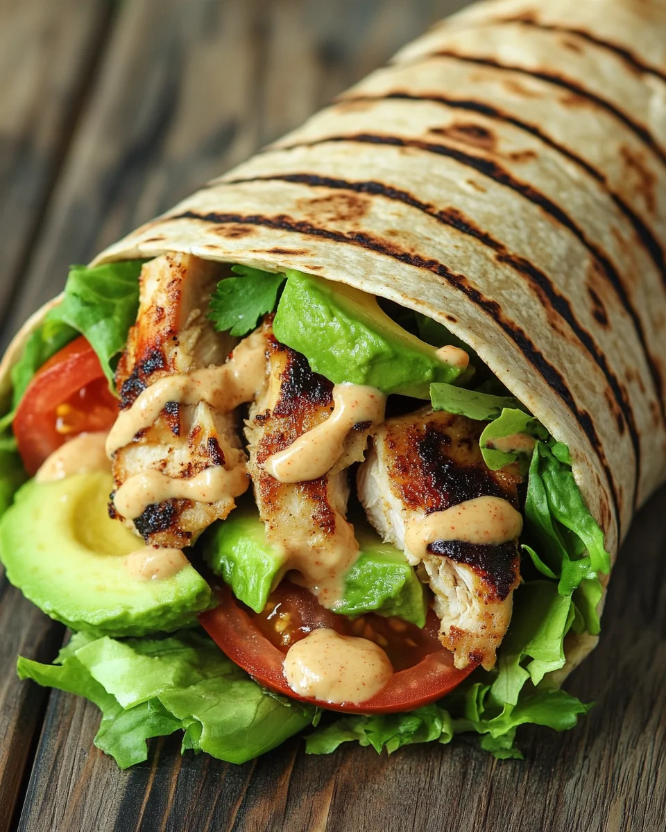 Gegrillter Hähnchen Wrap mit Chipotle Mayo 16 Gegrillter