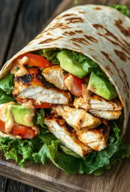 Gegrillter Hähnchen Wrap mit Chipotle Mayo 25 Gegrillter Hähnchen Wrap mit Chipotle Mayo