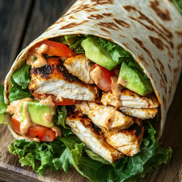Gegrillter Hähnchen Wrap mit Chipotle Mayo