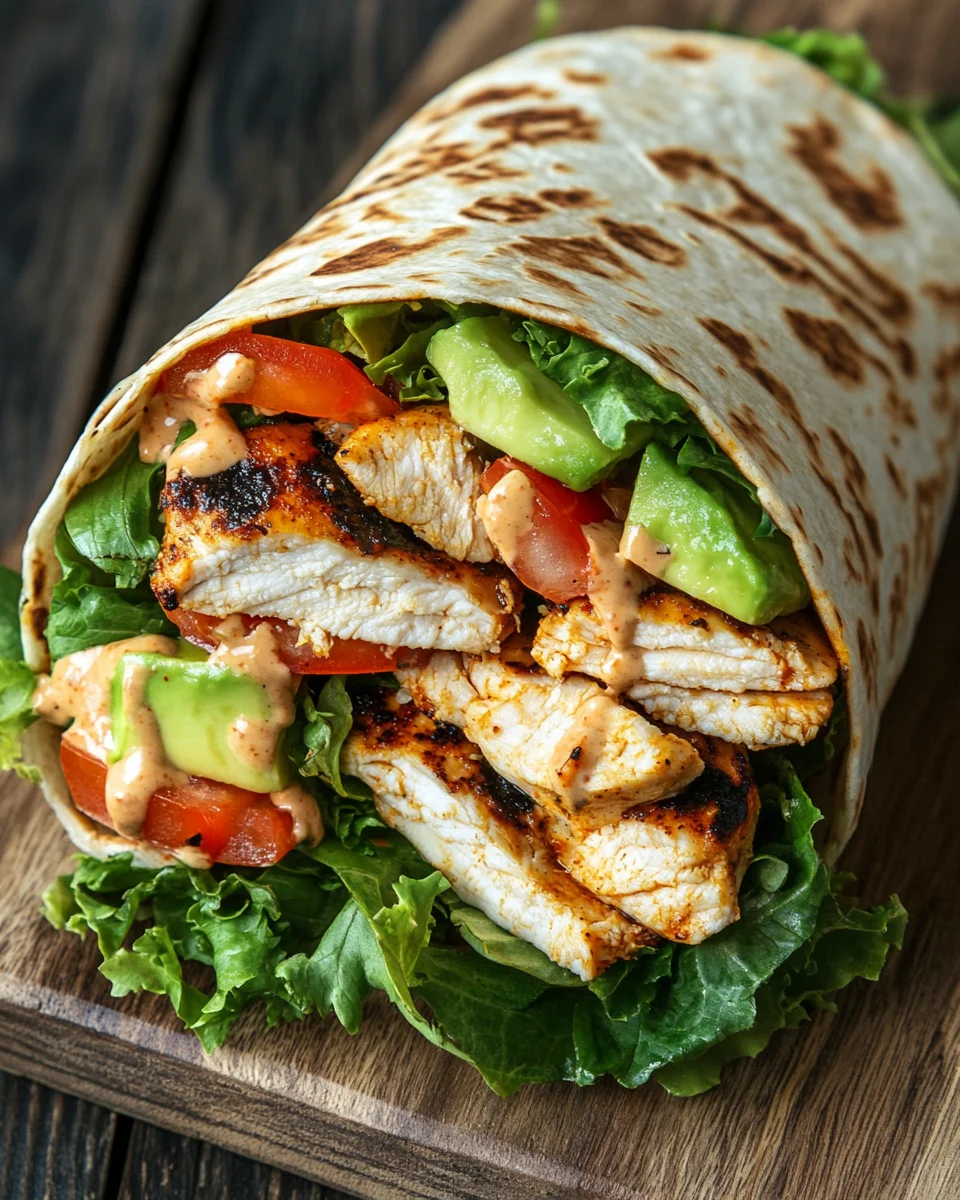 Homepage 8 Gegrillter Hähnchen Wrap mit Chipotle Mayo
