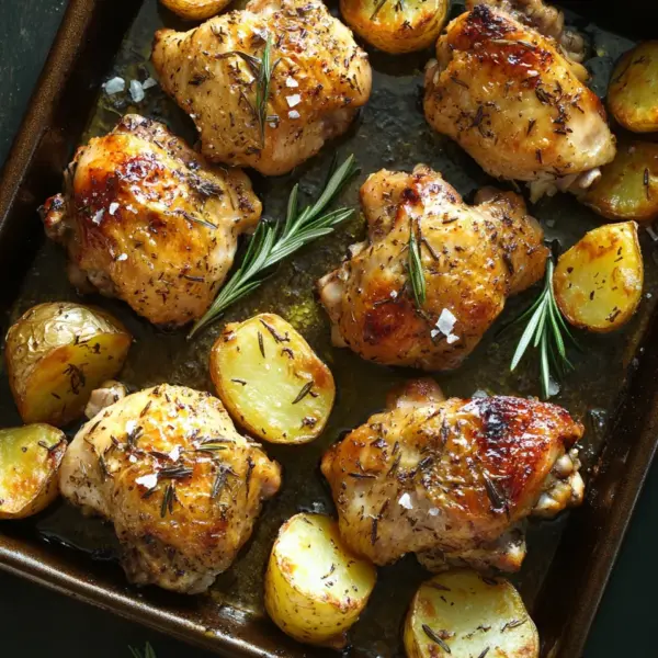 Hähnchen-Rosmarinkartoffel-Blech