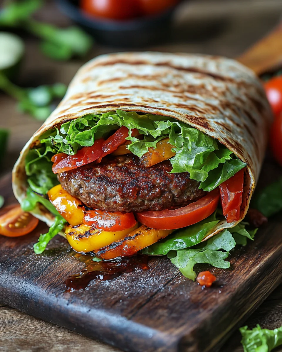 Kalorienarmer Burger-Wrap unter 250 Kalorien 21 Kalorienarmer