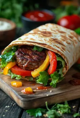 Kalorienarmer Burger-Wrap unter 250 Kalorien 26 Kalorienarmer Burger-Wrap unter 250 Kalorien