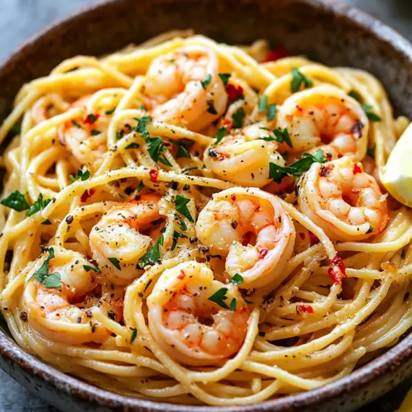 Knoblauch-Butter-Shrimp Pasta