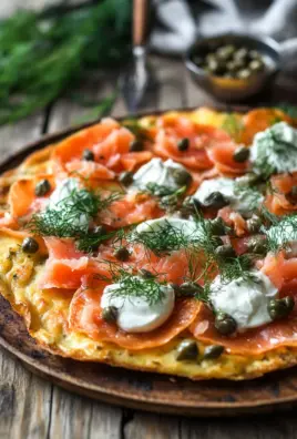 Knusprige Kartoffelgalette mit Räucherlachs und Crème Fraîche 24 Knusprige Kartoffelgalette mit Räucherlachs und Crème Fraîche