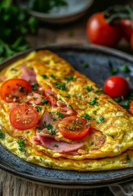 Omelette mit Schinken, Käse und Tomaten 21 Omelette mit Schinken, Käse und Tomaten