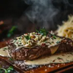 Pikantes Steak Gorgonzola Alfredo mit cremiger Parmesan-So&szlig;e