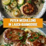 Puten Medaillons in Lauch-Rahmsoße 17 Pinterest Hidden Image
