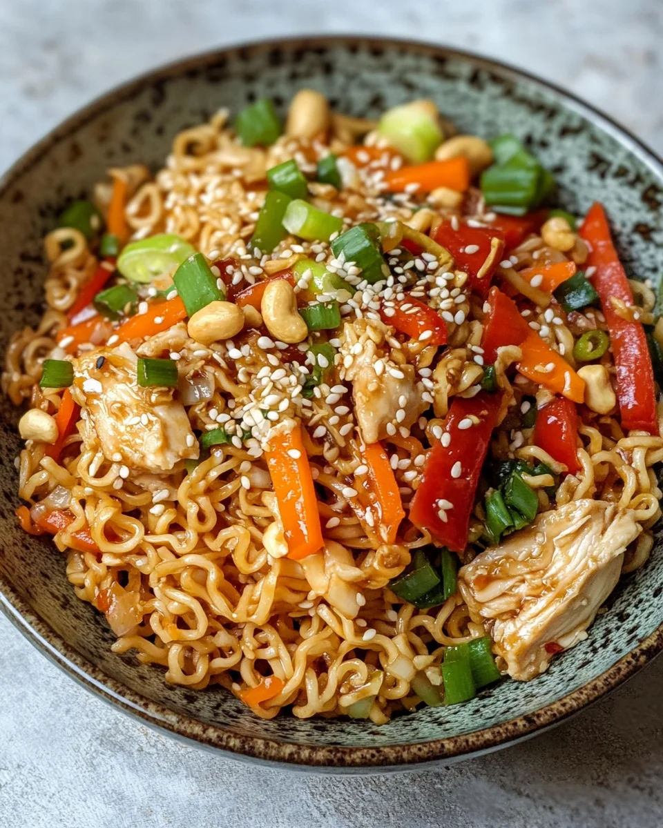 Ramen-Chinesischer Hähnchensalat