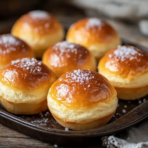 Rezept für Laugenbrötchen im Muffinsblech gebacken