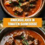 Rindergulasch in Tomaten-Sahnesoße 24 Pinterest Hidden Image