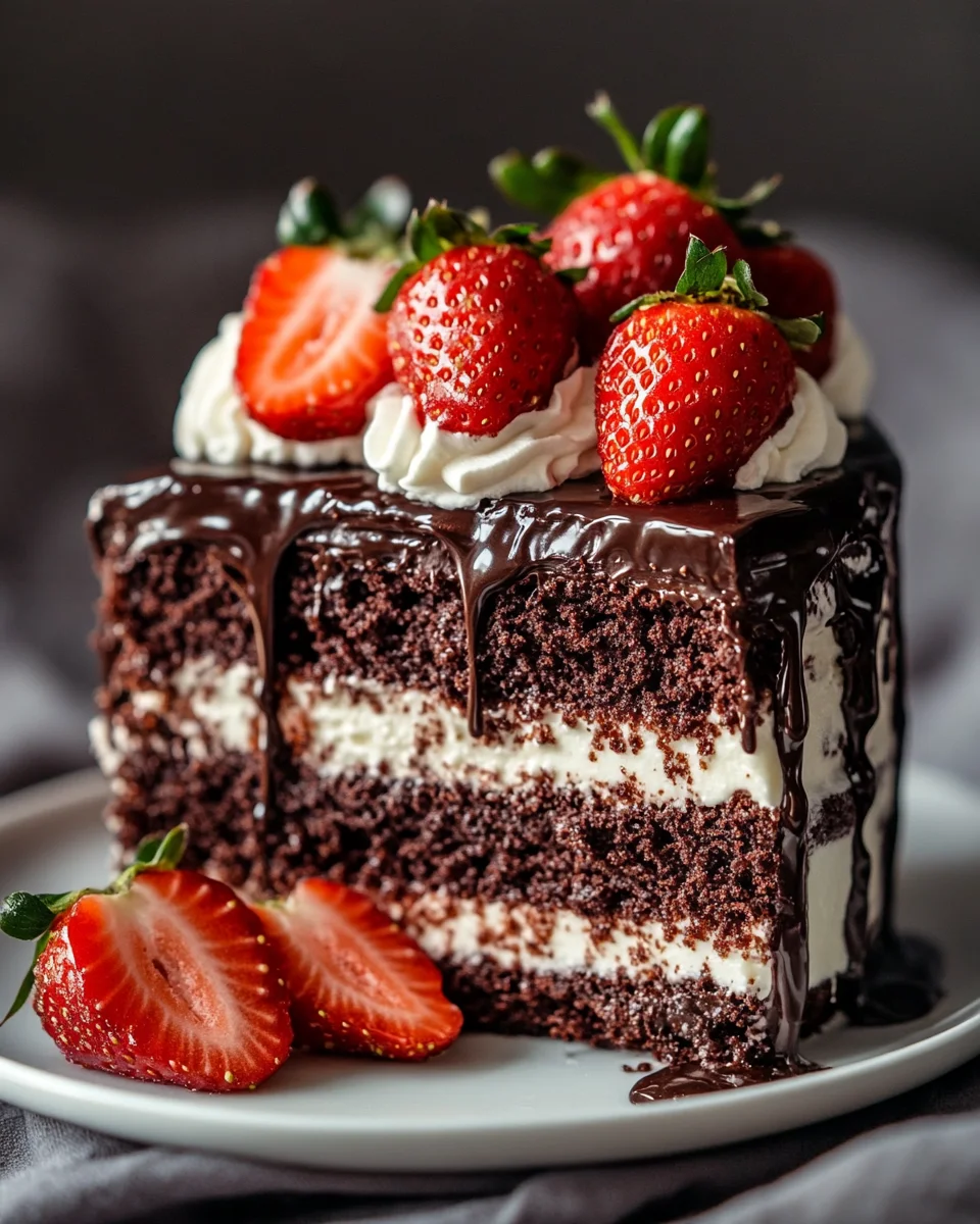 Saftige Erdbeer-Schoko-Torte 22 Saftige