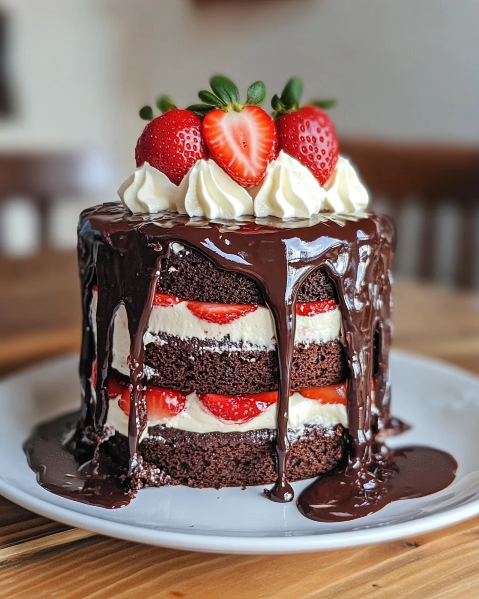 Saftige Erdbeer-Schoko-Torte