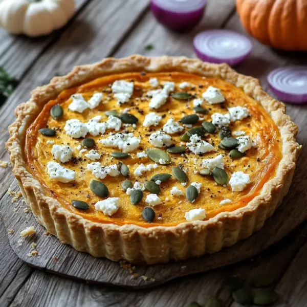 Saftige Kürbis-Quiche mit Feta