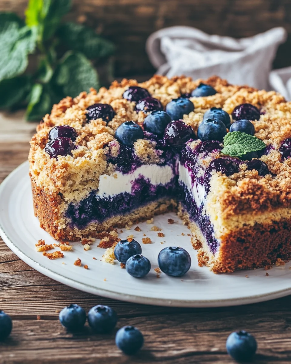 schneller Blaubeer-Quark-Kuchen mit Streuseln 17 schneller