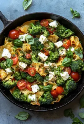 Schupfnudelpfanne mit Brokkoli, Feta und Tomaten 24 Schupfnudelpfanne mit Brokkoli, Feta und Tomaten