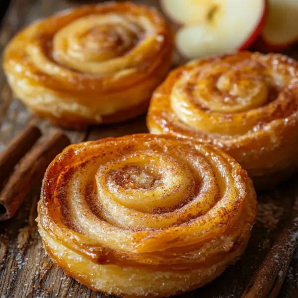 Süße Blätterteigschnecken aus der Heißluftfritteuse