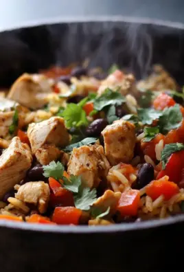 Taco-Pfanne mit Huhn und Reis