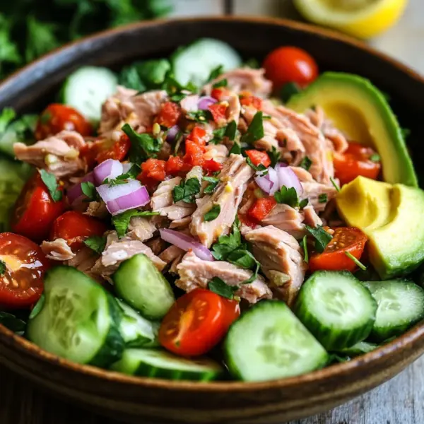 Thunfischsalat mit frischem Gemüse